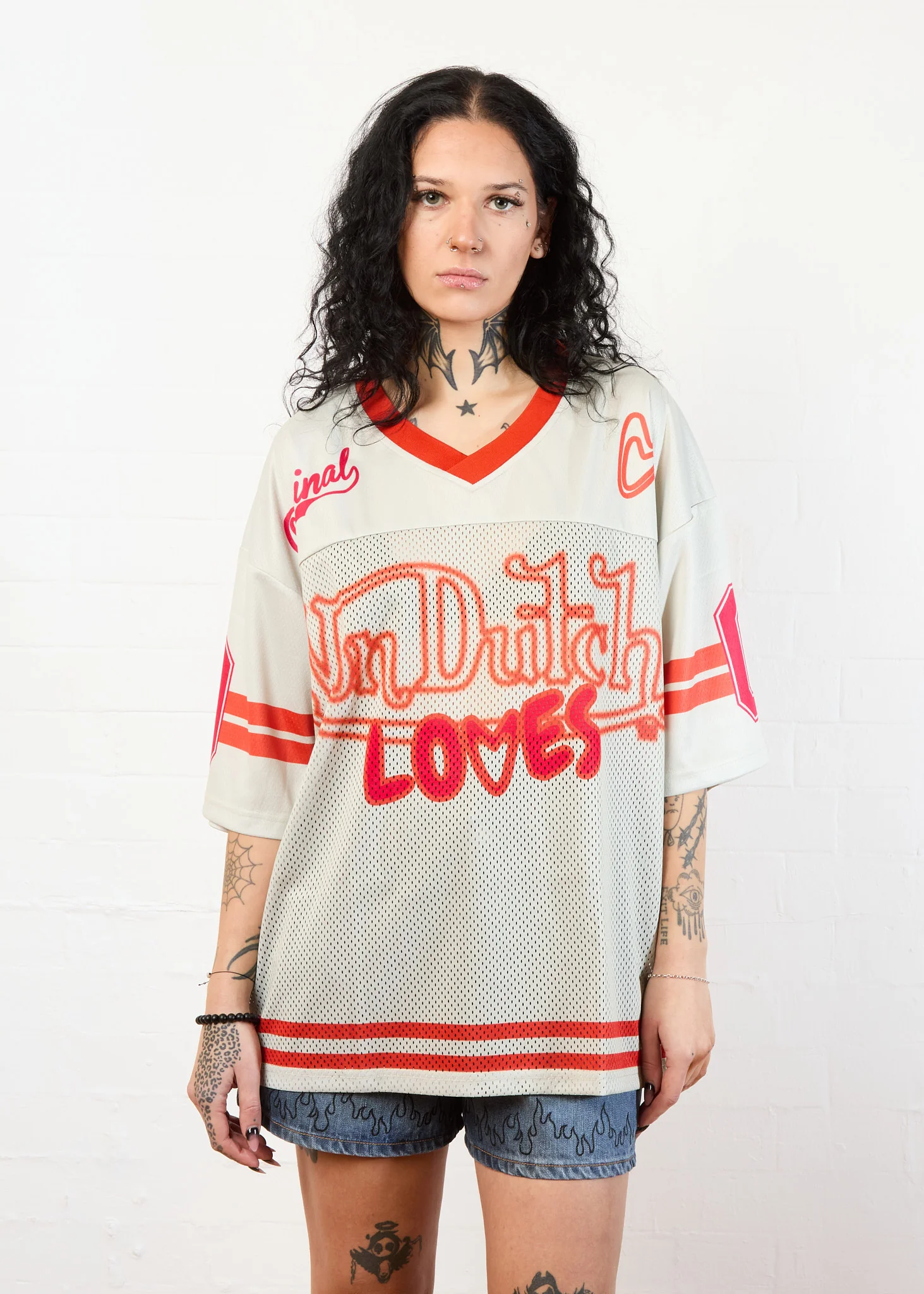 FOOTBALL JERSEY PUTTY & ORANGE - Image 9