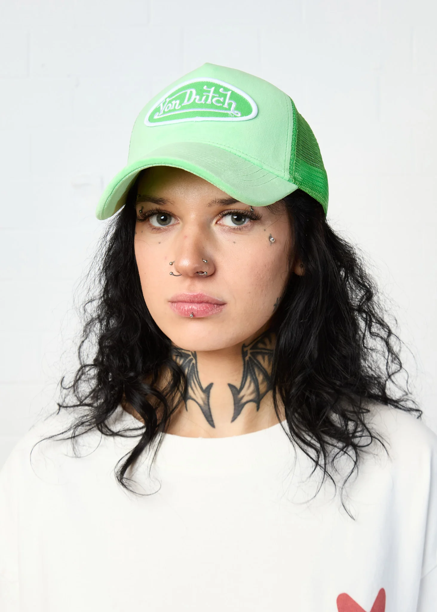 BRIGHT GREEN VELVET TRUCKER - Image 6