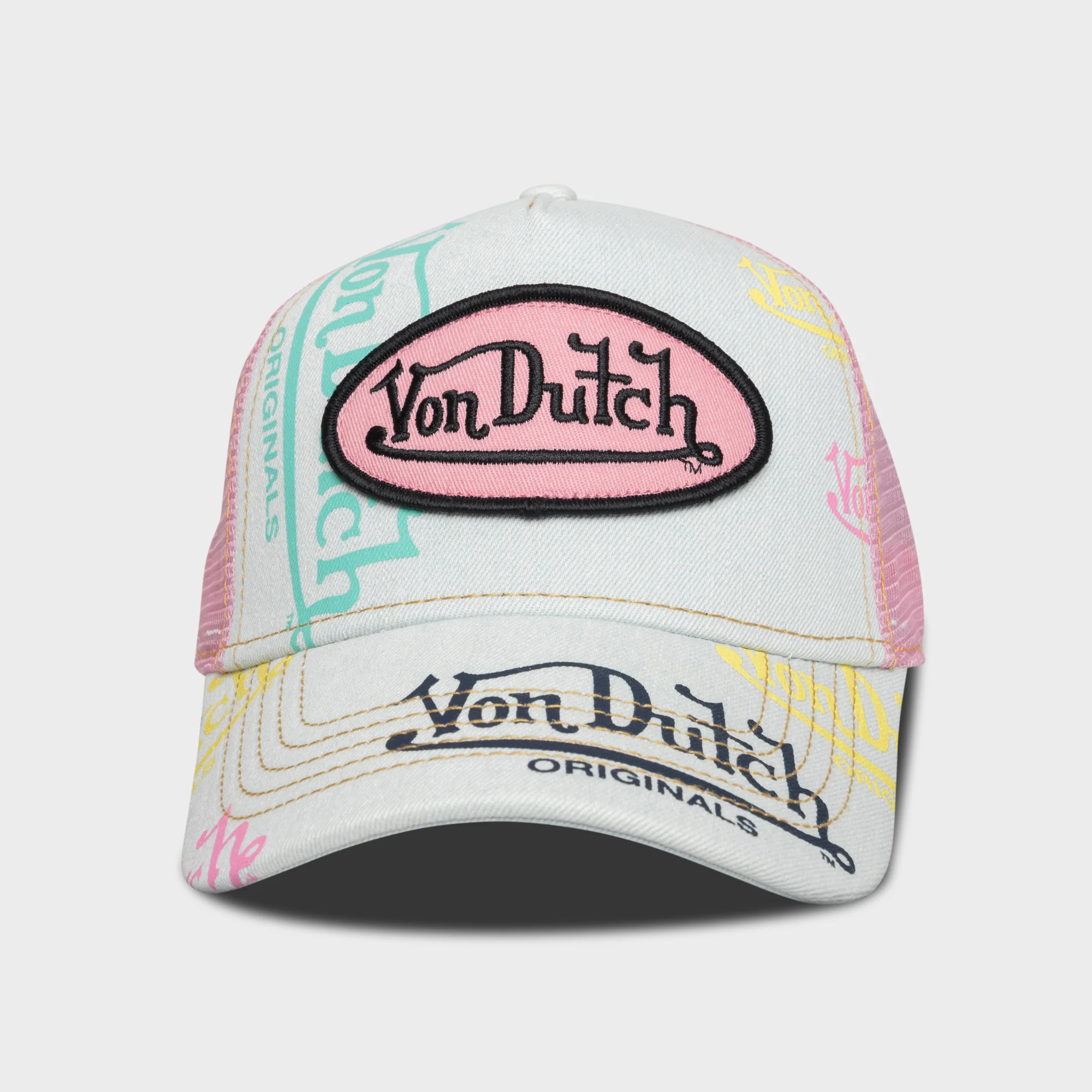 PINK TINT TAGGED TRUCKER