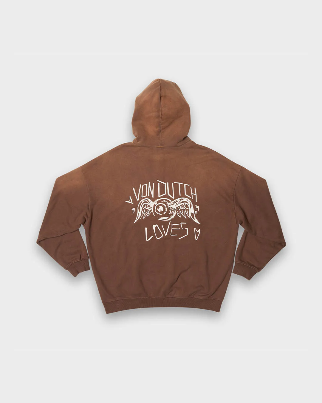 FLYING EYE HOODIE BROWN - Image 3