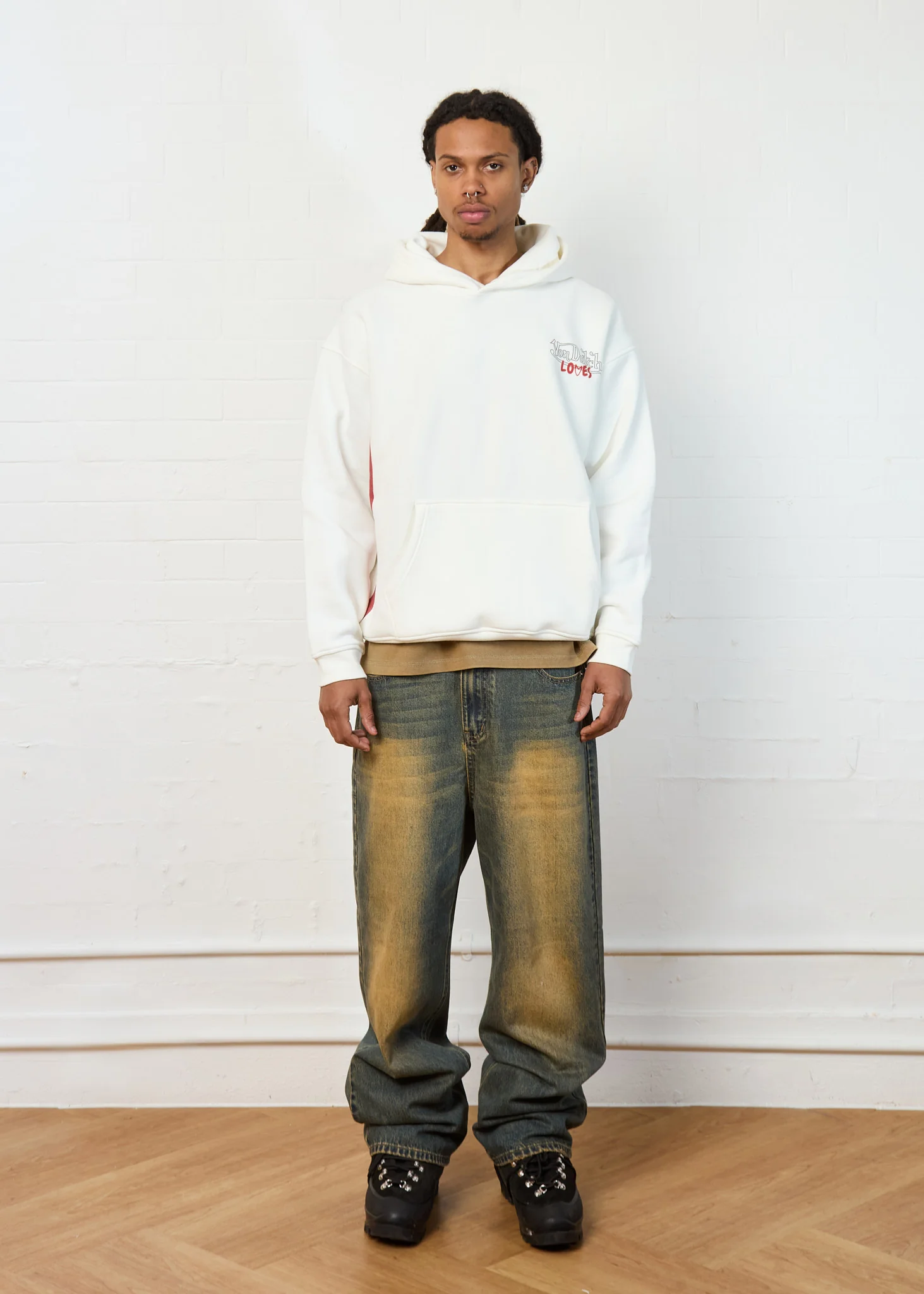 BROKEN HEART HOODIE WHITE - Image 7
