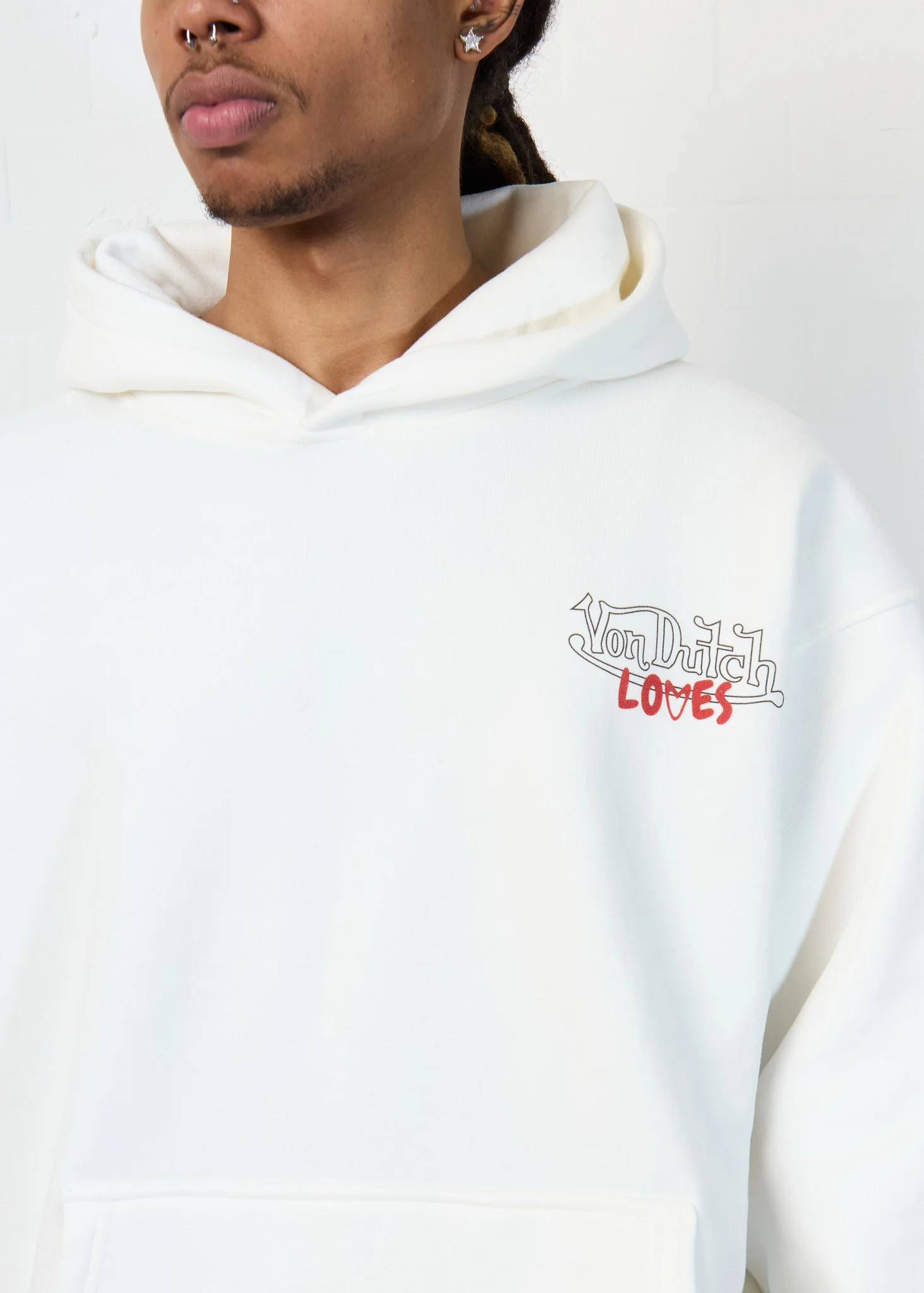BROKEN HEART HOODIE WHITE - Image 8