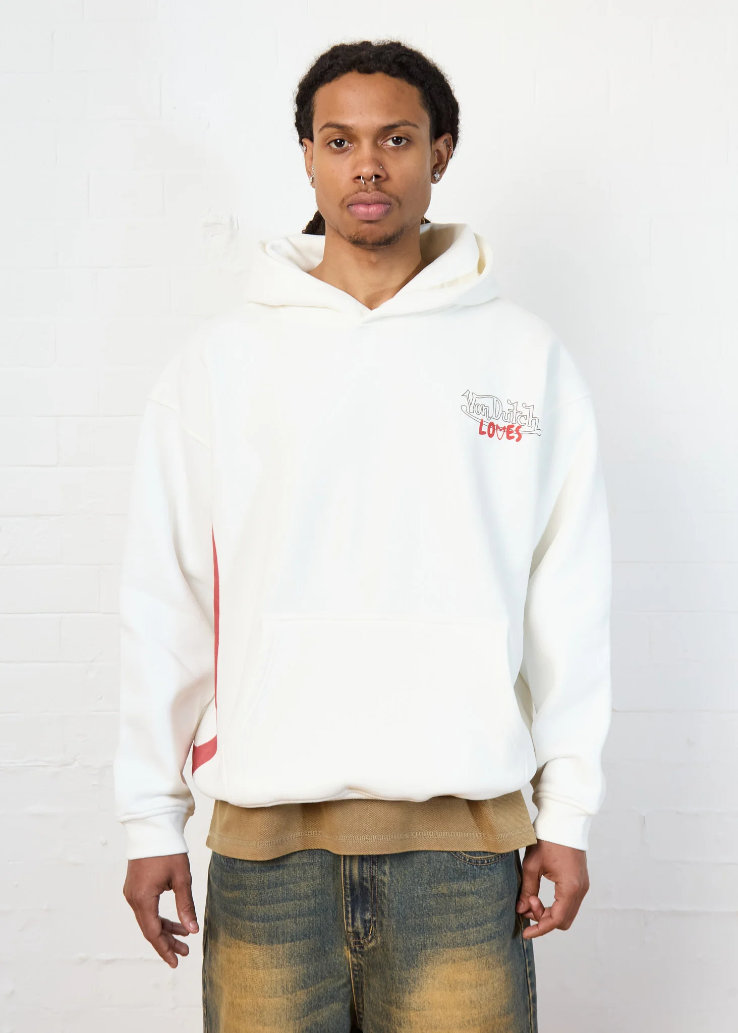 BROKEN HEART HOODIE WHITE - Image 9
