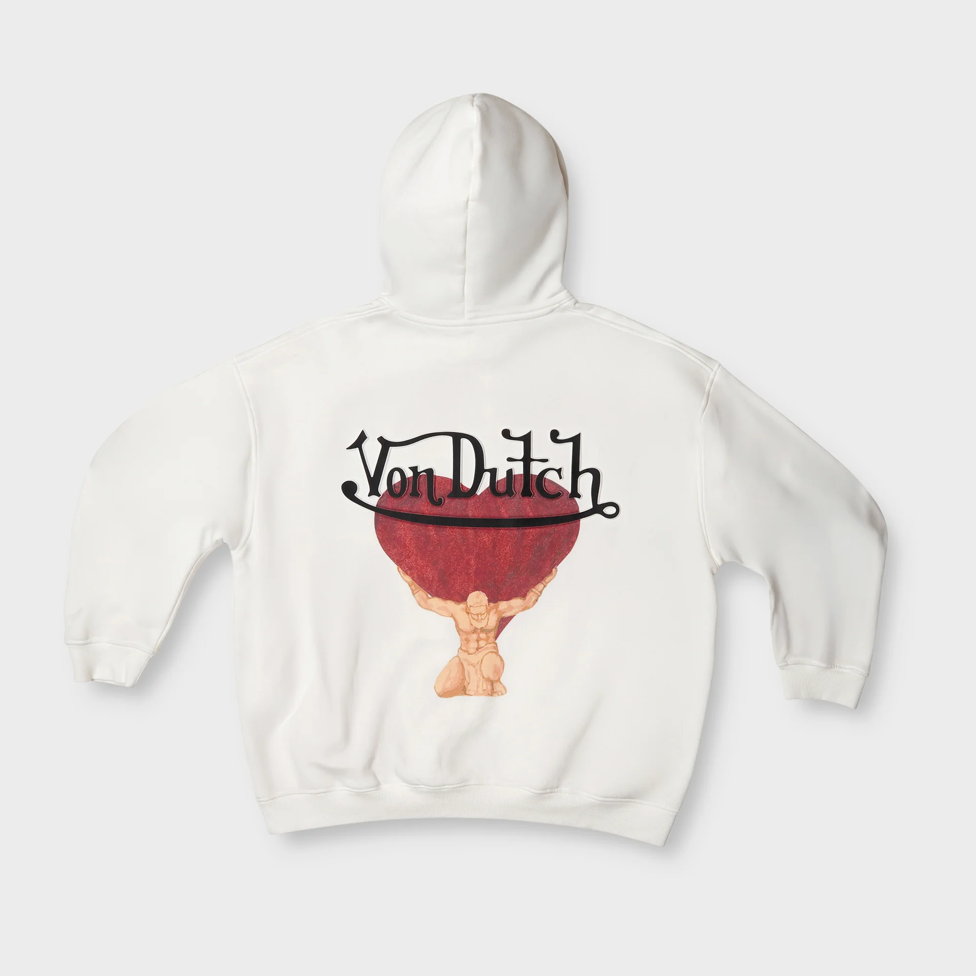 ATLAS WHITE COTTON HOODIE - Image 2