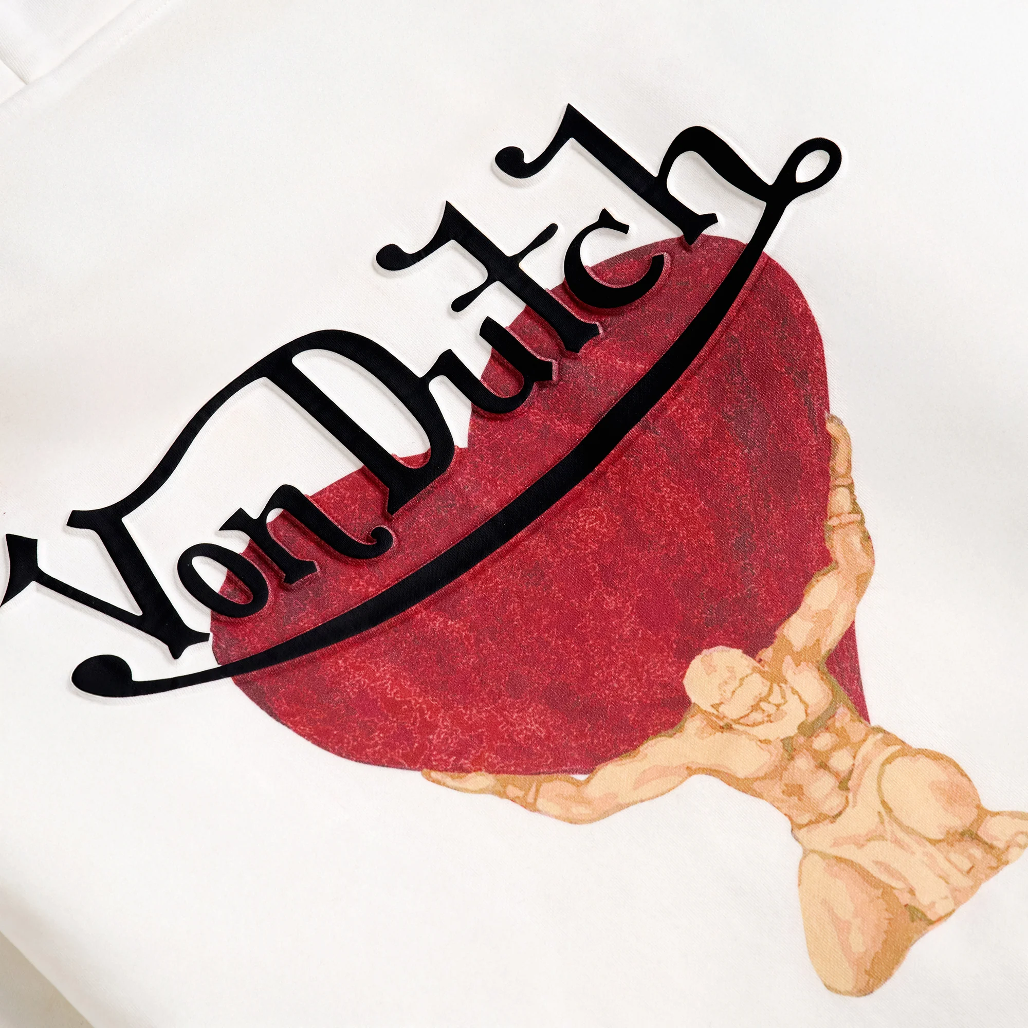 ATLAS WHITE COTTON HOODIE - Image 4