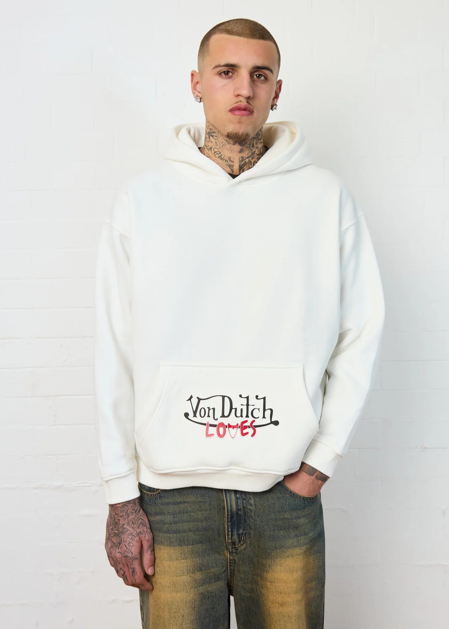 ATLAS WHITE COTTON HOODIE - Image 6