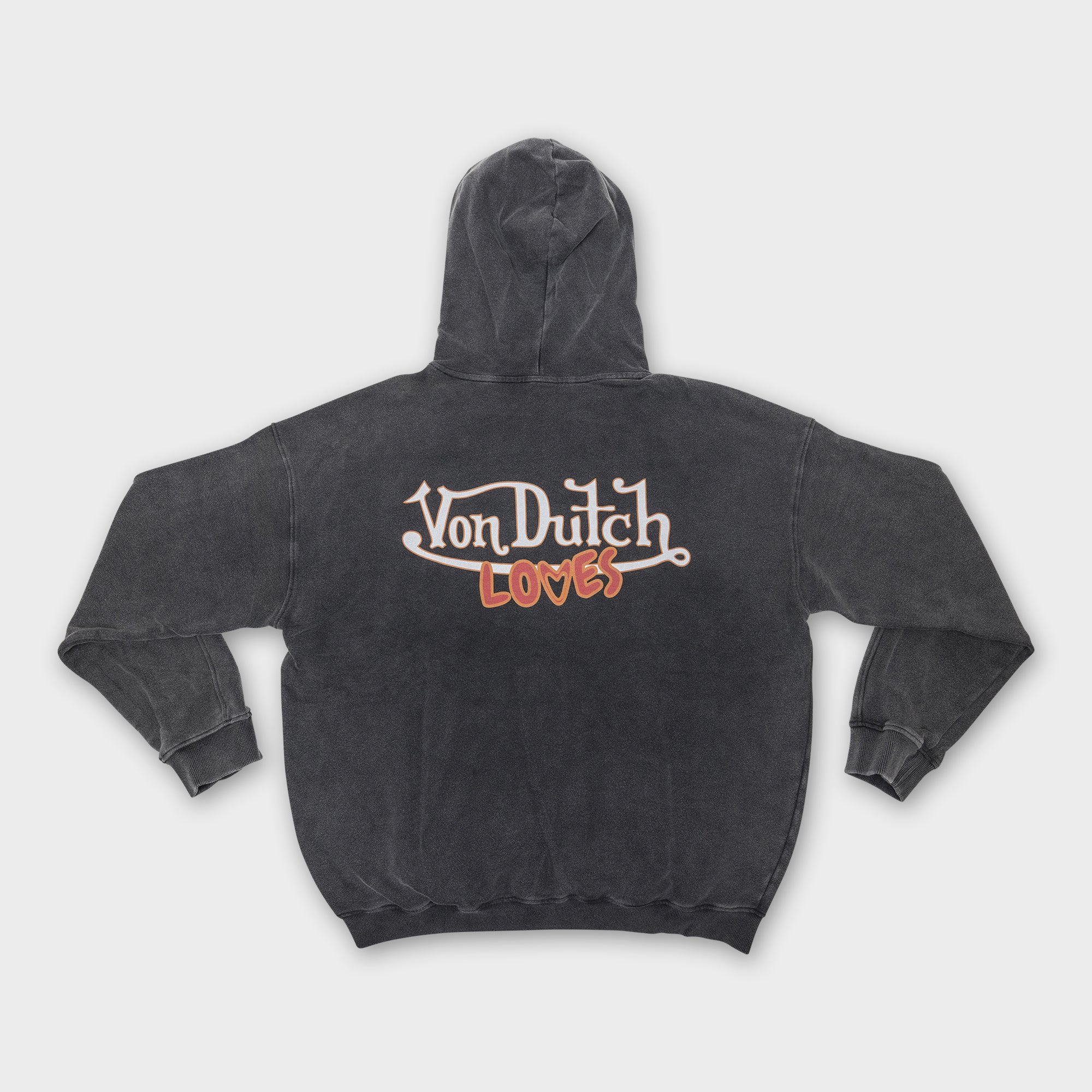 THREE LOVES COTTON BLACK HOODIE - Image 2