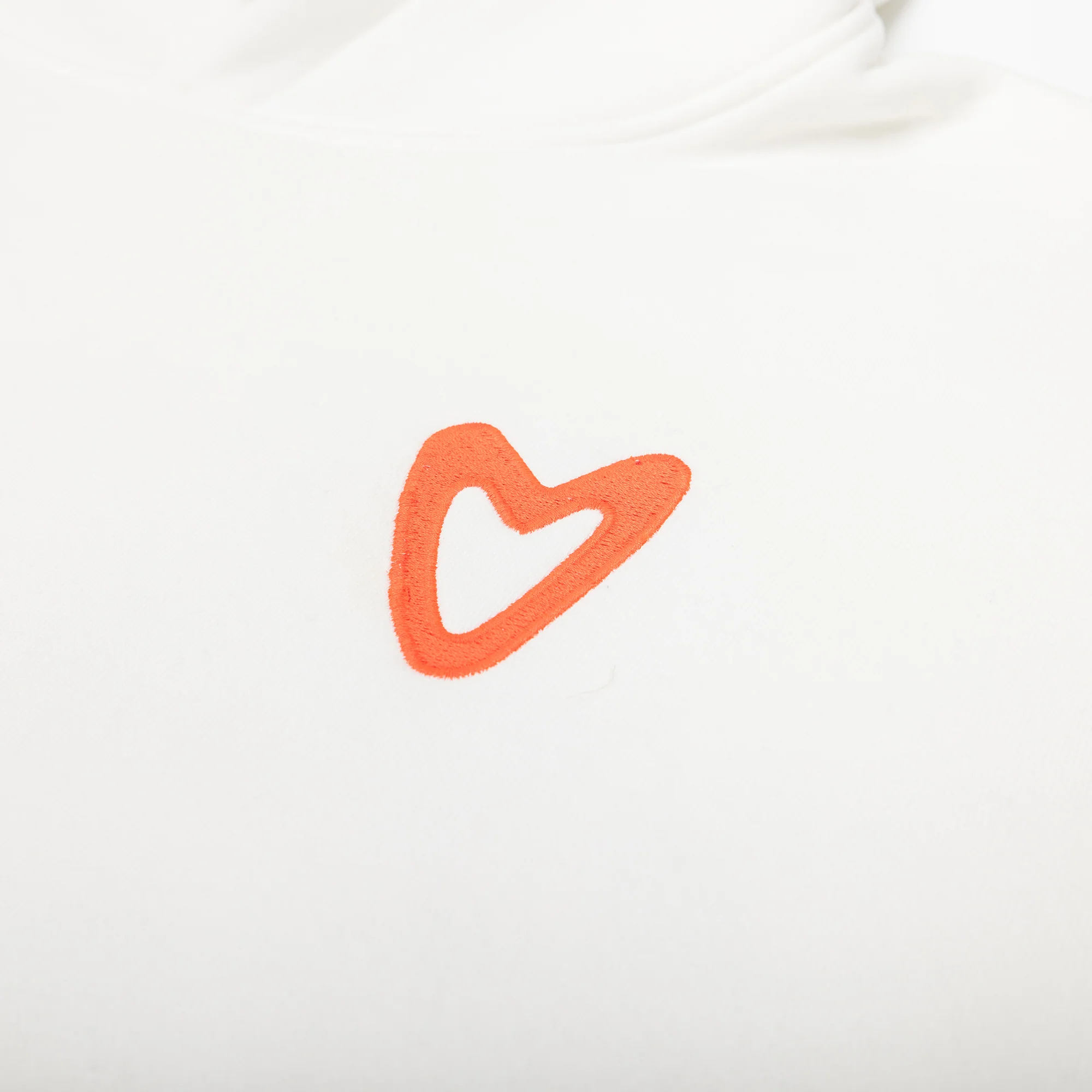 HEART WHITE COTTON HOODIE - Image 3