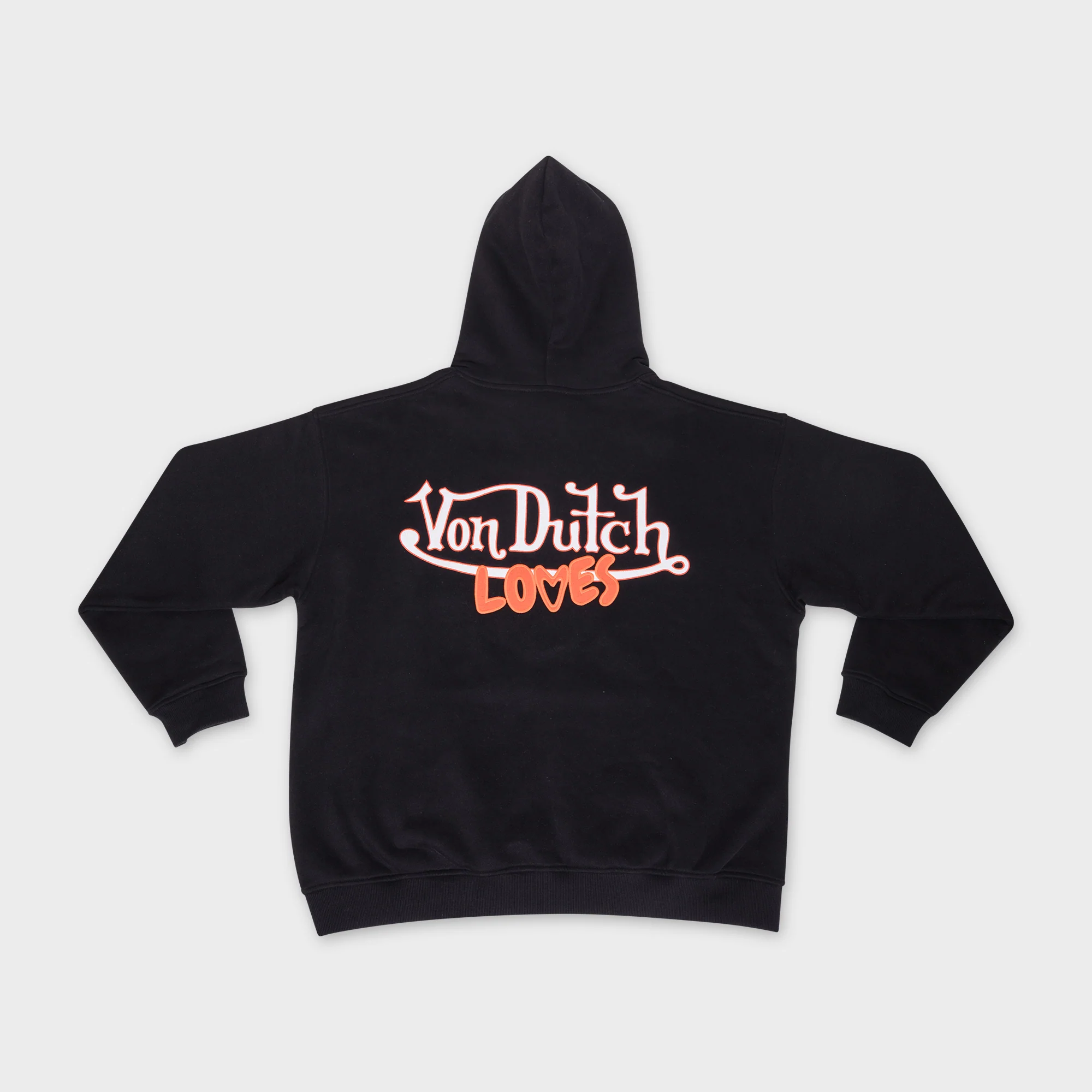 HEART BLACK COTTON HOODIE - Image 2