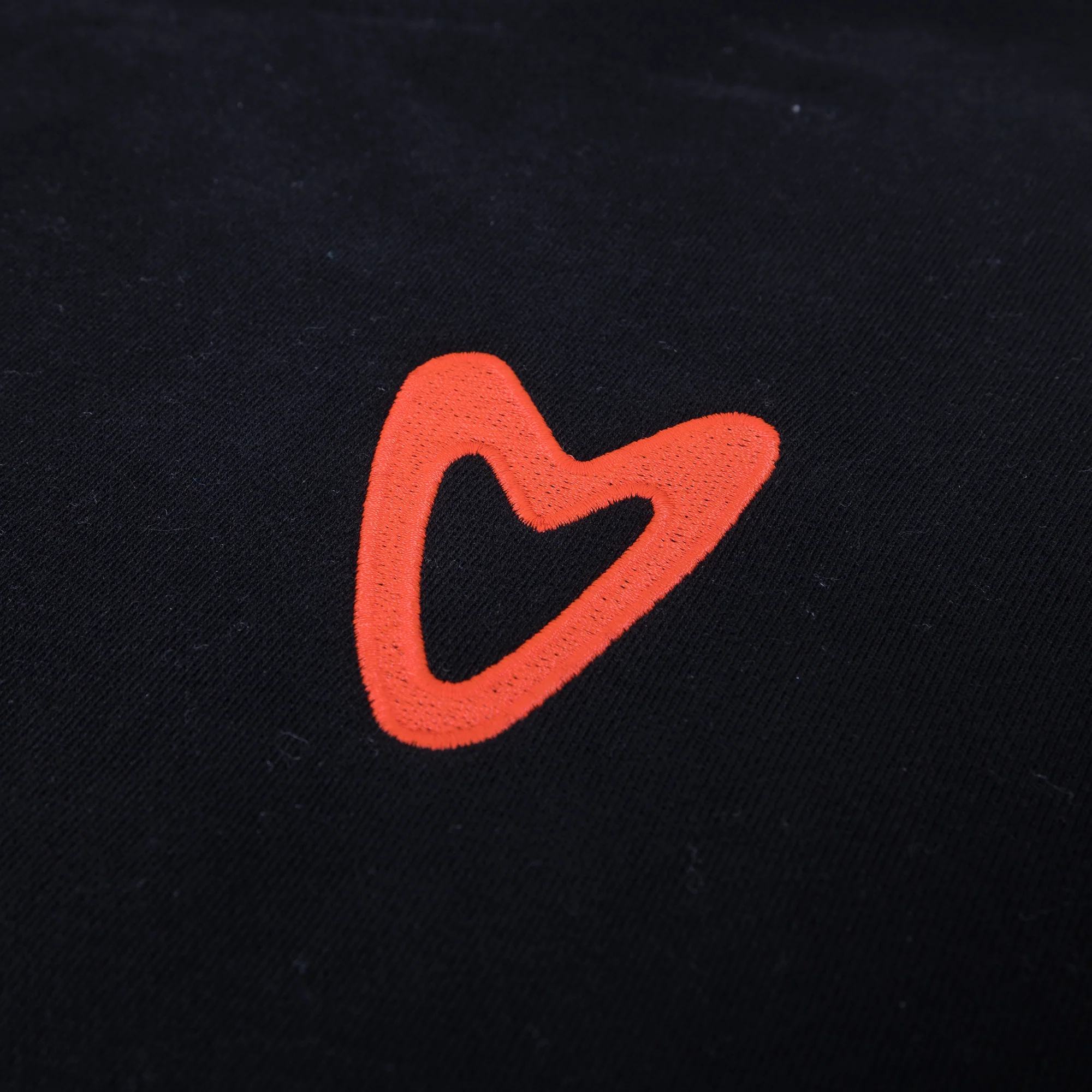 HEART BLACK COTTON HOODIE - Image 5