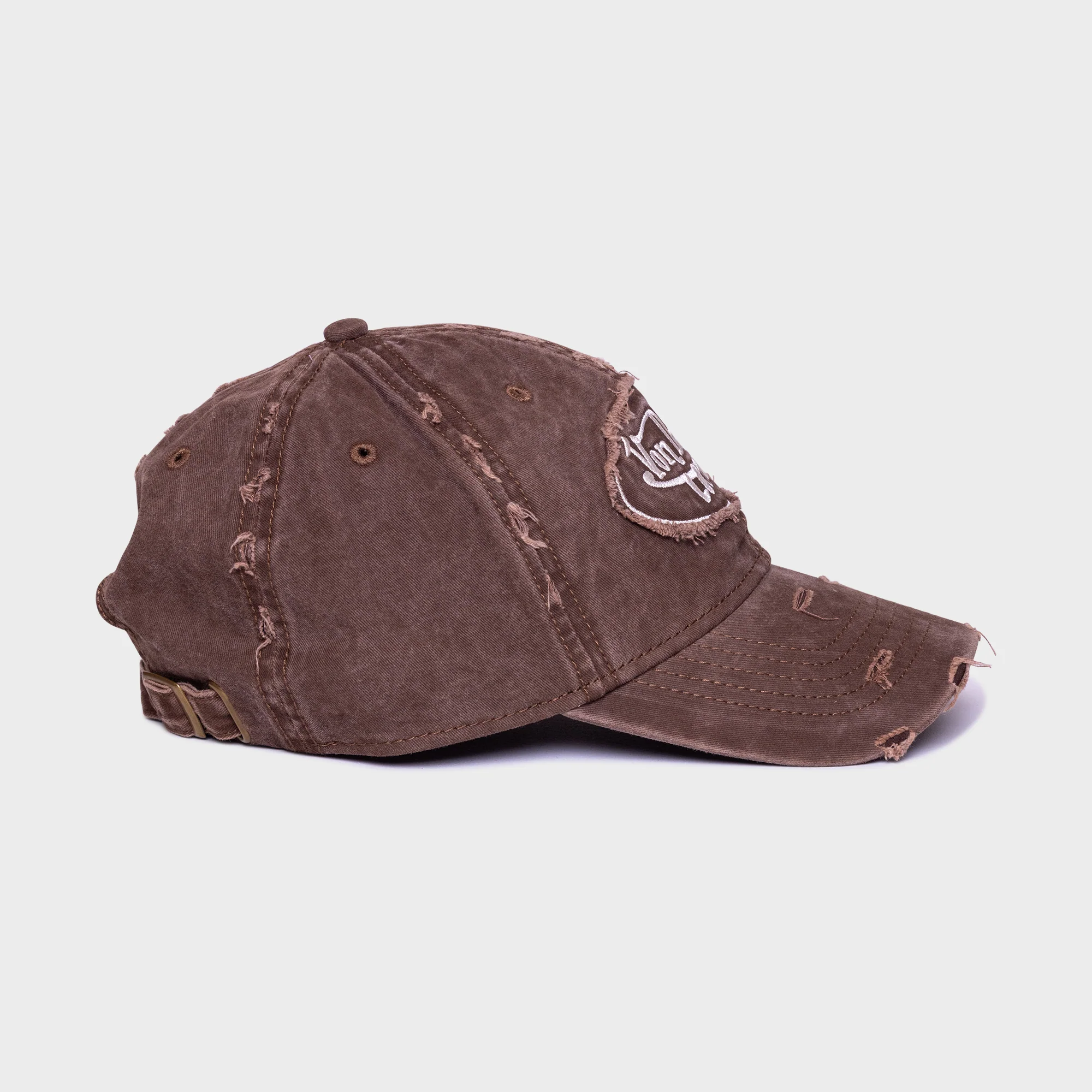 VON DUTCH LOVES BROWN DISTRESSED DAD HAT - Image 2