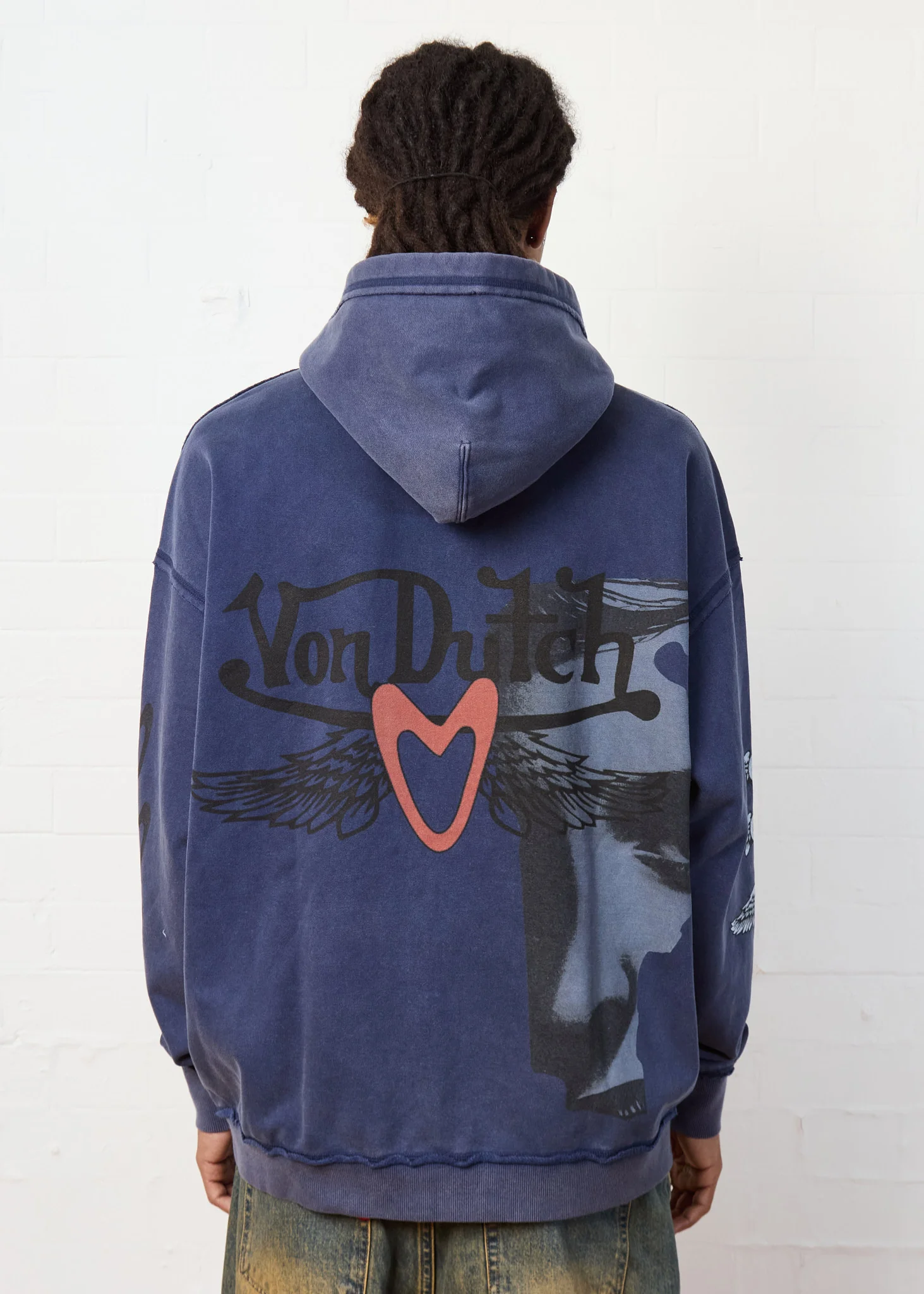 ZIP-UP FACE HOODIE NAVY - Image 11
