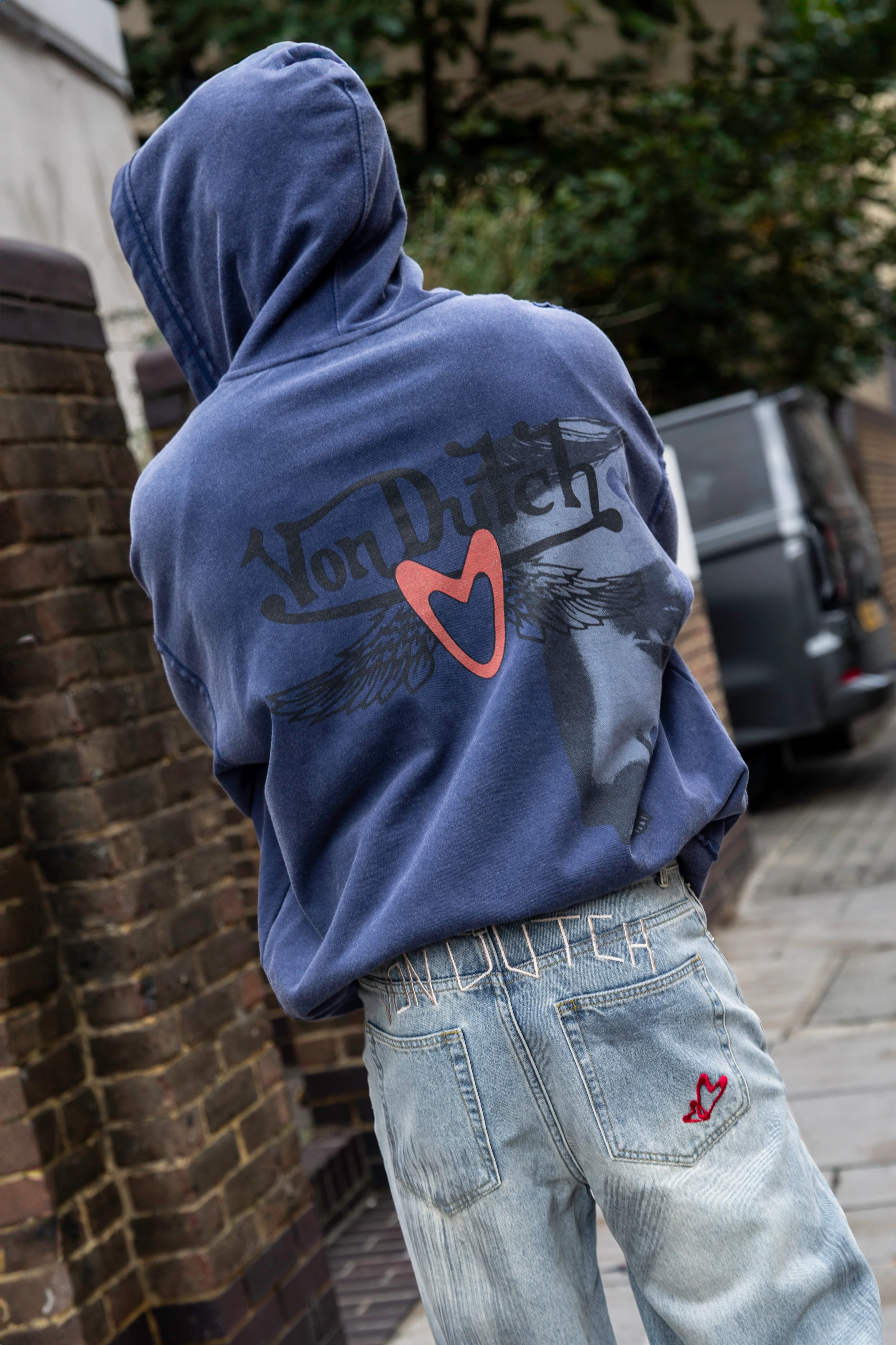 ZIP-UP FACE HOODIE NAVY - Image 13