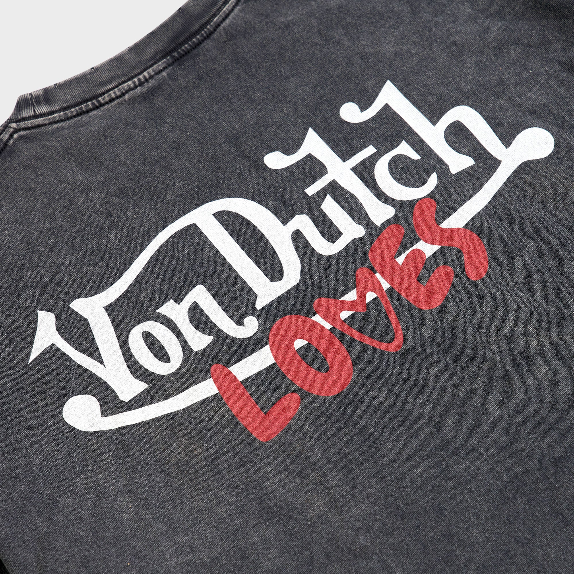 HEART TEE (BLACK VINTAGE WASH) - Image 3