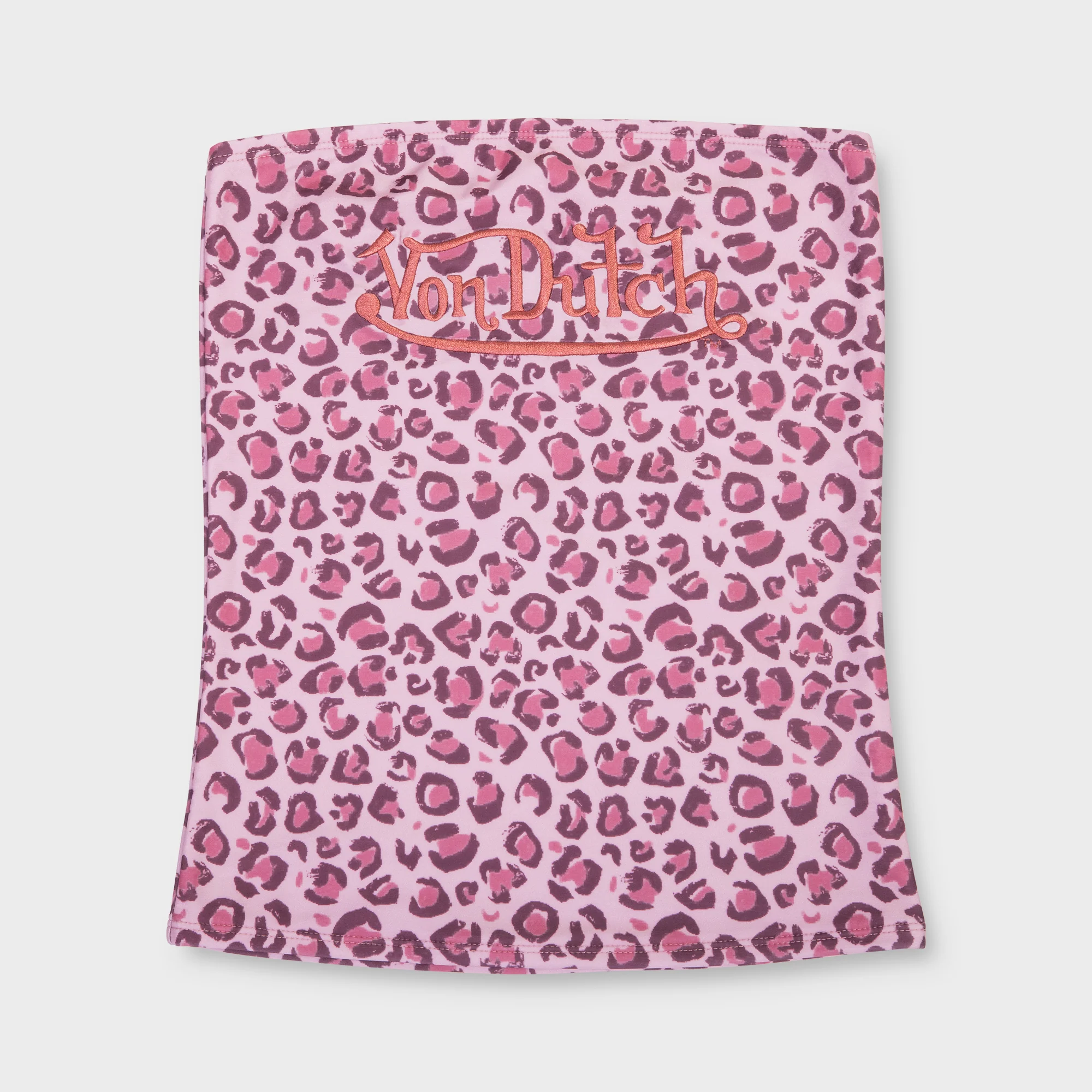 EMBROIDERED LOGO PINK CHEETAH STRAPLESS TOP - Image 2