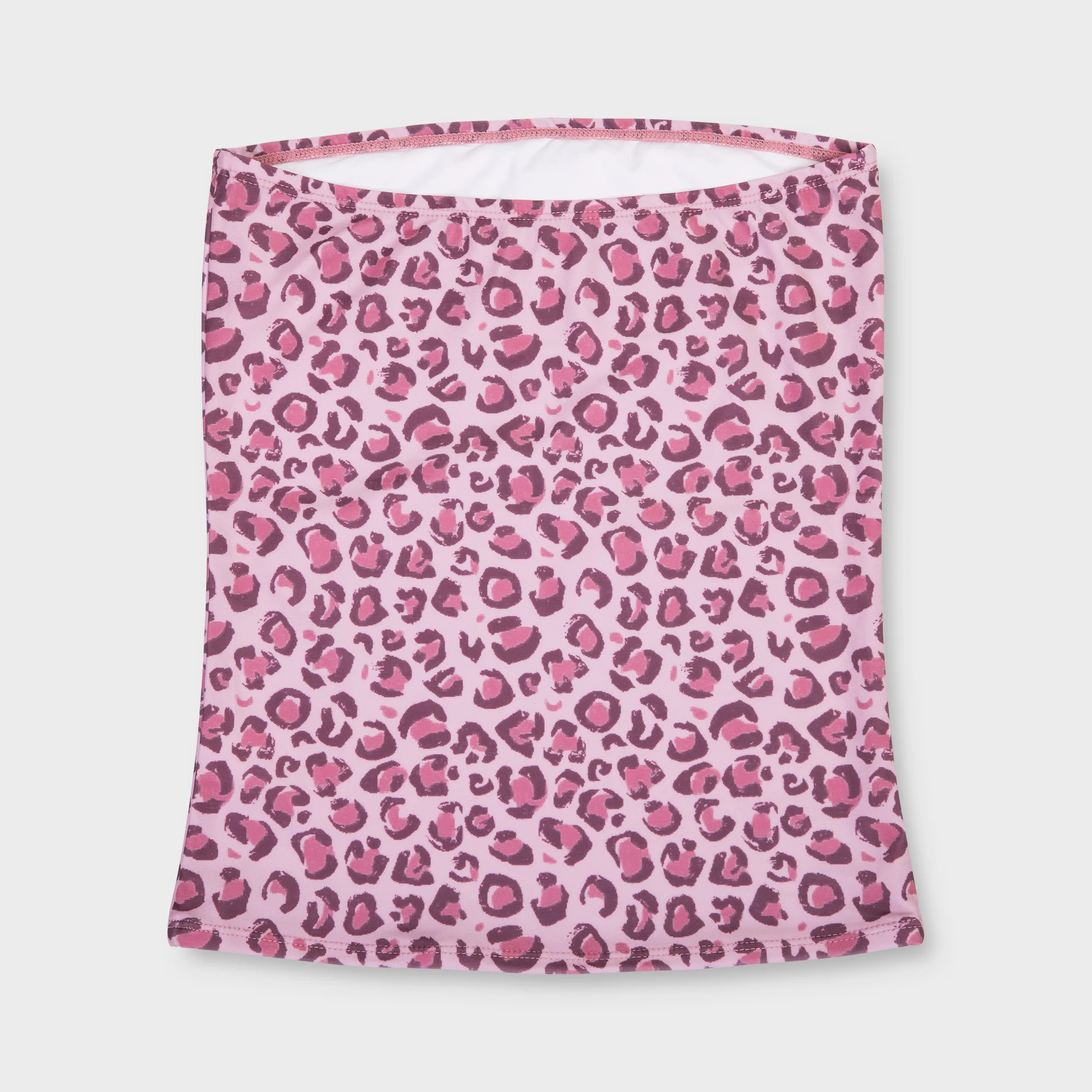 EMBROIDERED LOGO PINK CHEETAH STRAPLESS TOP - Image 3