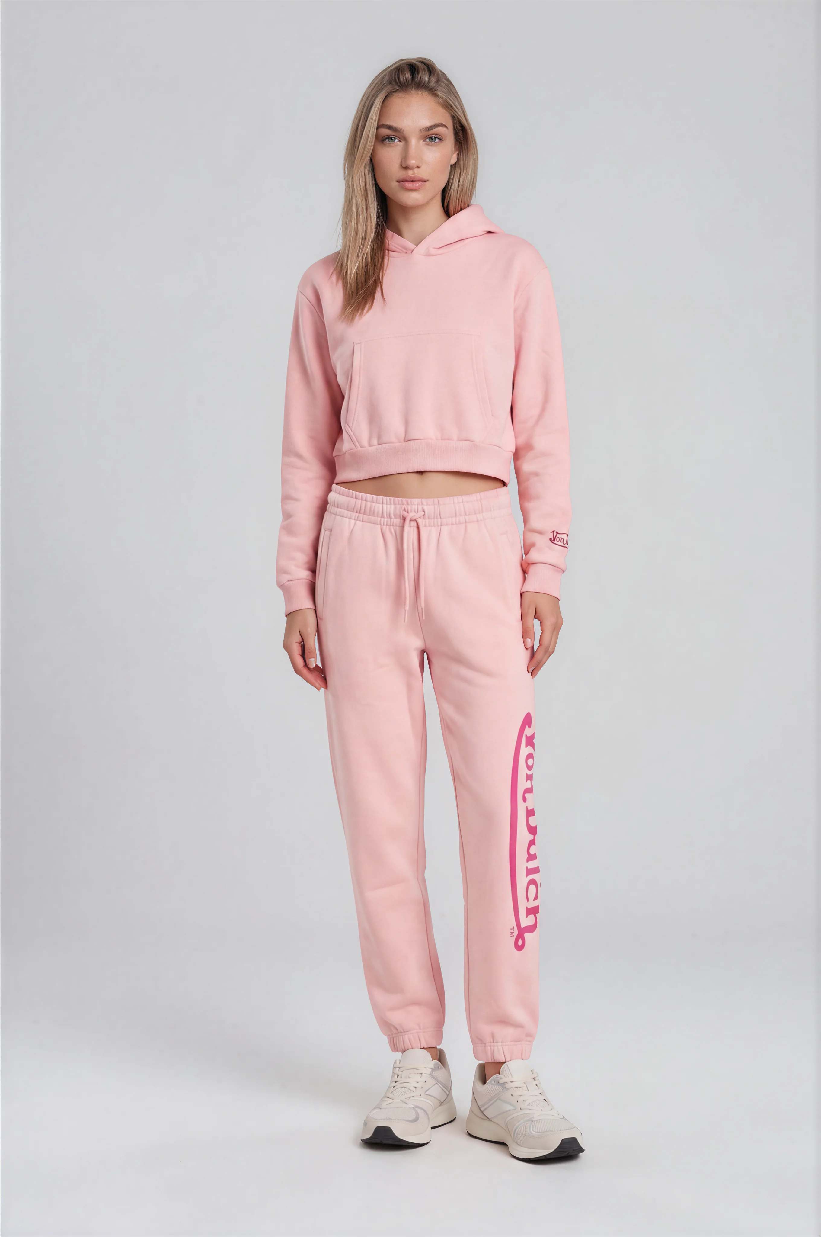 CROPPED BABY PINK HOODIE - Image 5