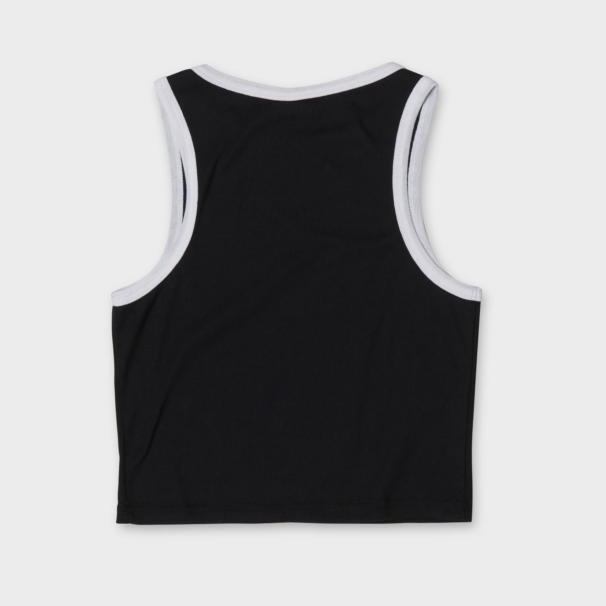 BLACK & WHITE RIBBED VEST TOP - Image 2