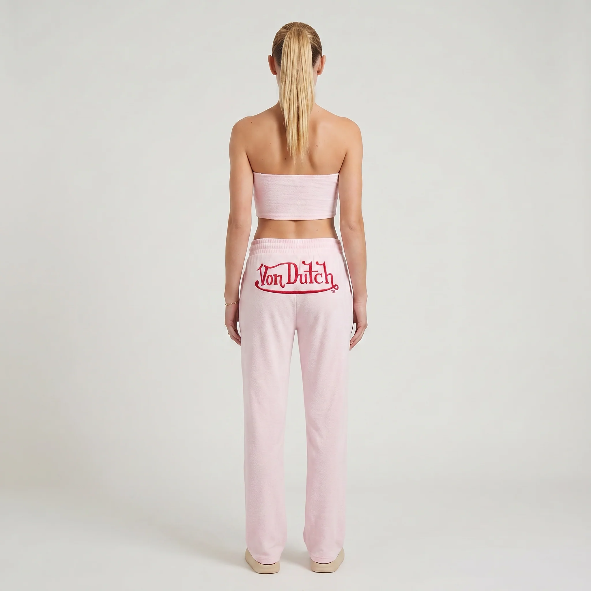 CALIFORNIA VELOUR PINK TUBE TOP - Image 4