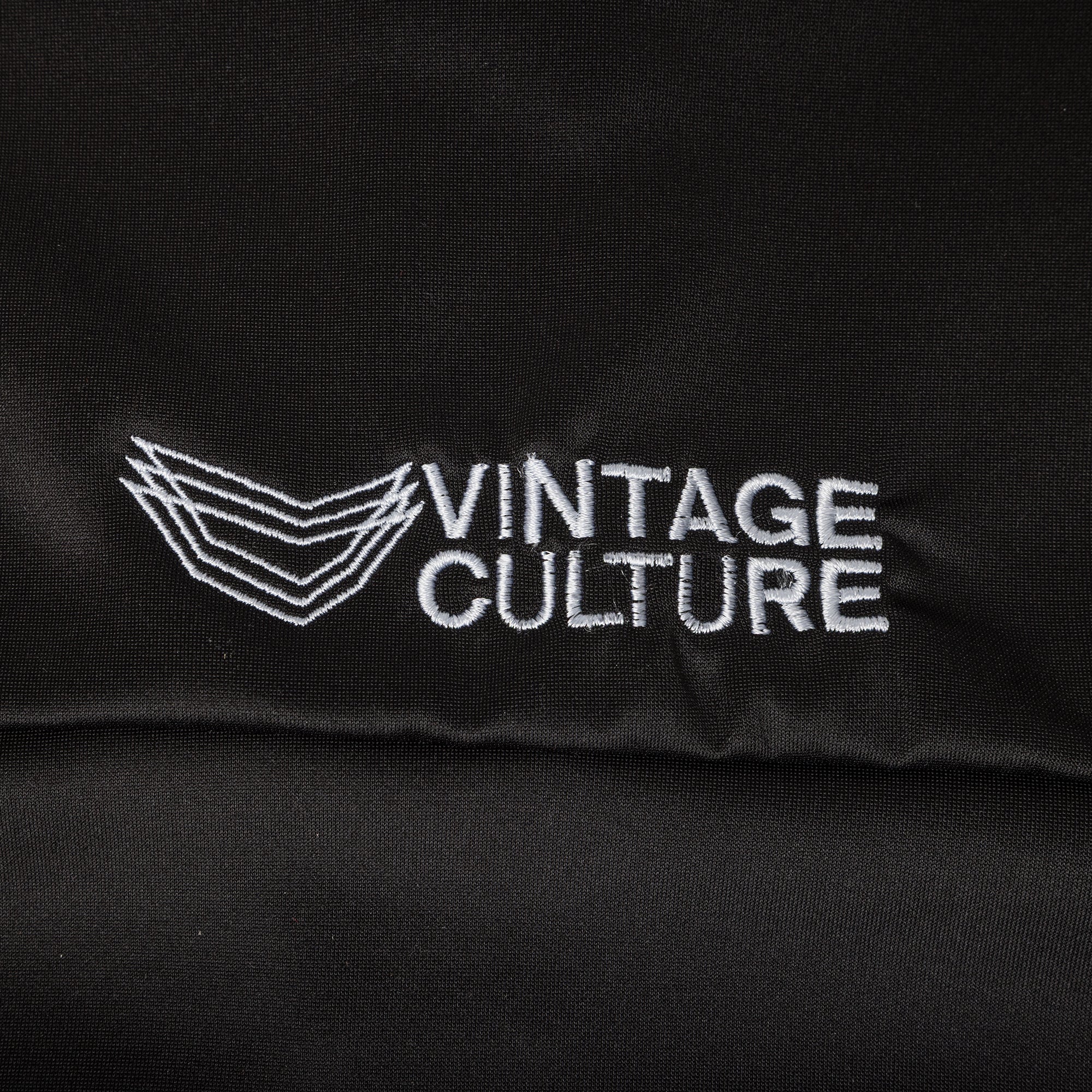 VINTAGE CULTURE X VON DUTCH LOVES HIGH NECK ZIP CROP TOP (BLACK) - Image 6